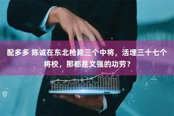 配多多 陈诚在东北枪毙三个中将,活埋三十七个将校,那都是文强的功劳?
